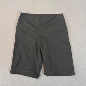 Aerie Chill Play Move Black Legging Biker Shorts Size Med 6" Active Wear Running